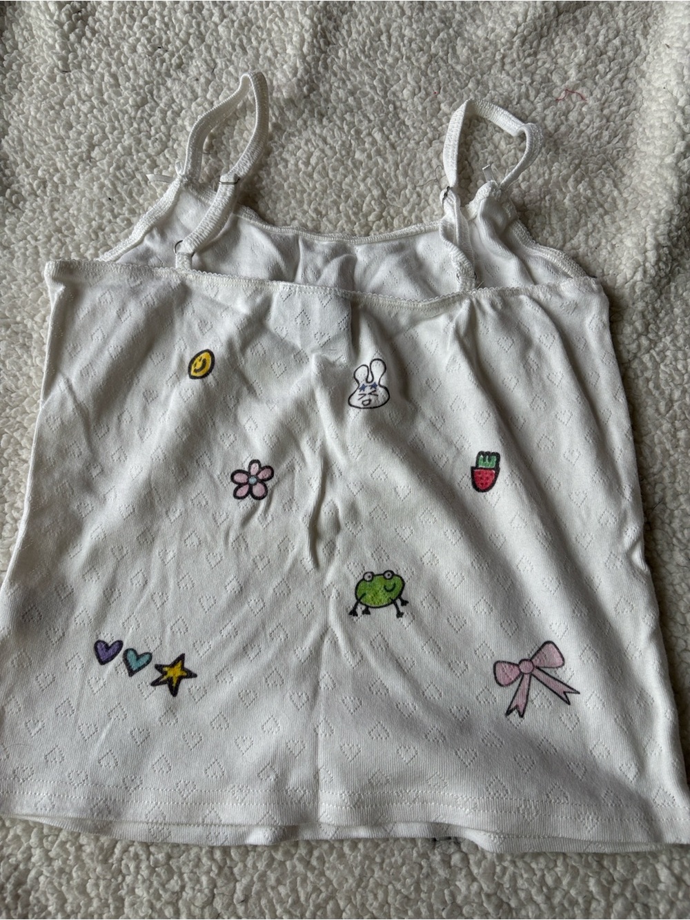 Teddy fresh doodle tank top eyelet